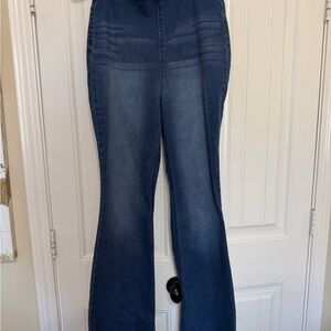 Knox Rose Dark Blue Flare Jeans